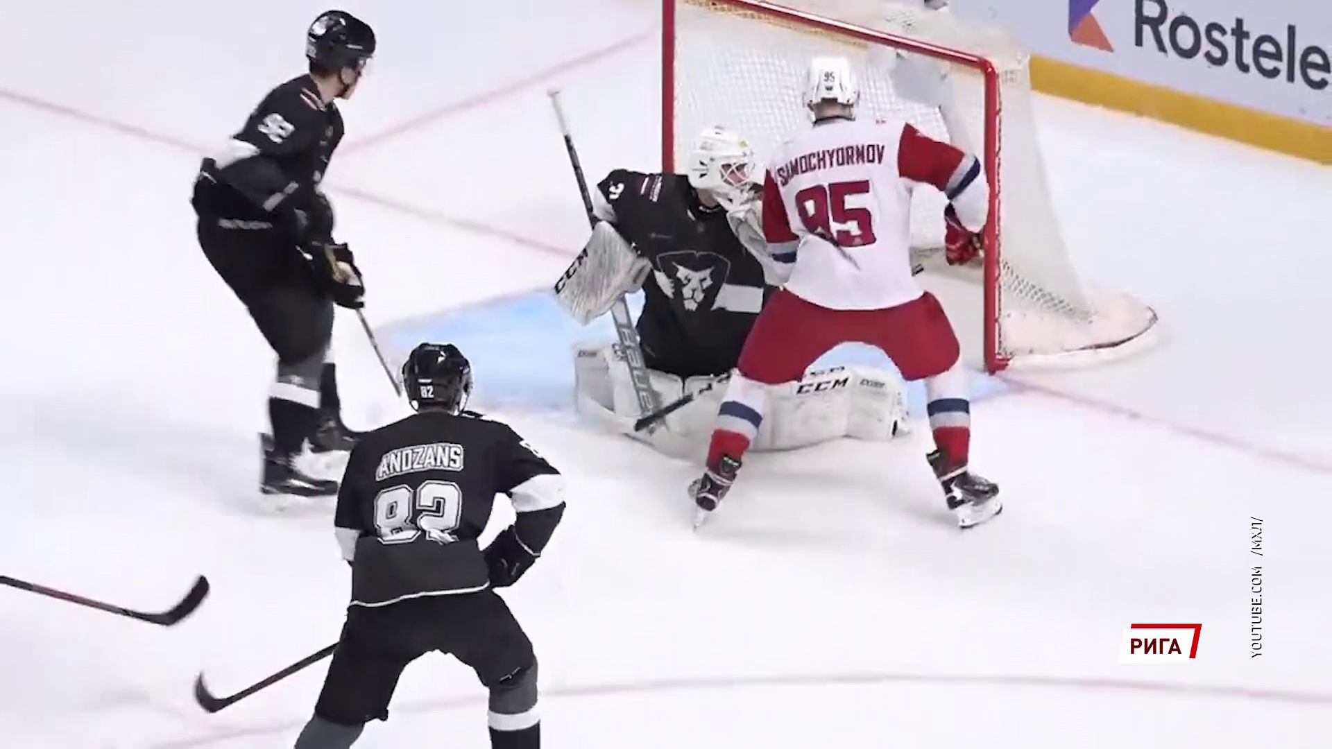 ХК «Локо» в первой встрече обыграл «Ригу» в матче чемпионата МХЛ