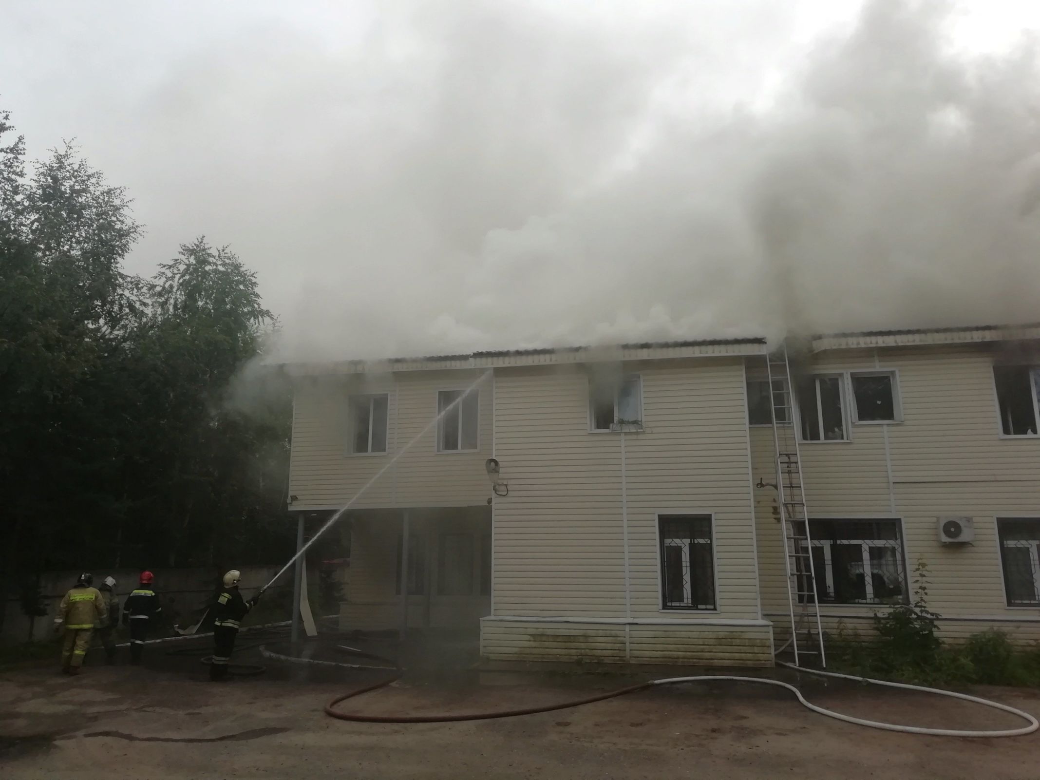 Пожар в здании МВД на Ухтомского в Ярославле потушен