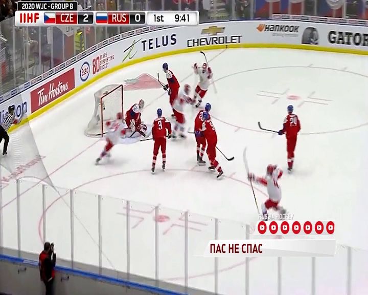 Молодежная сборная России по хоккею начала с поражения