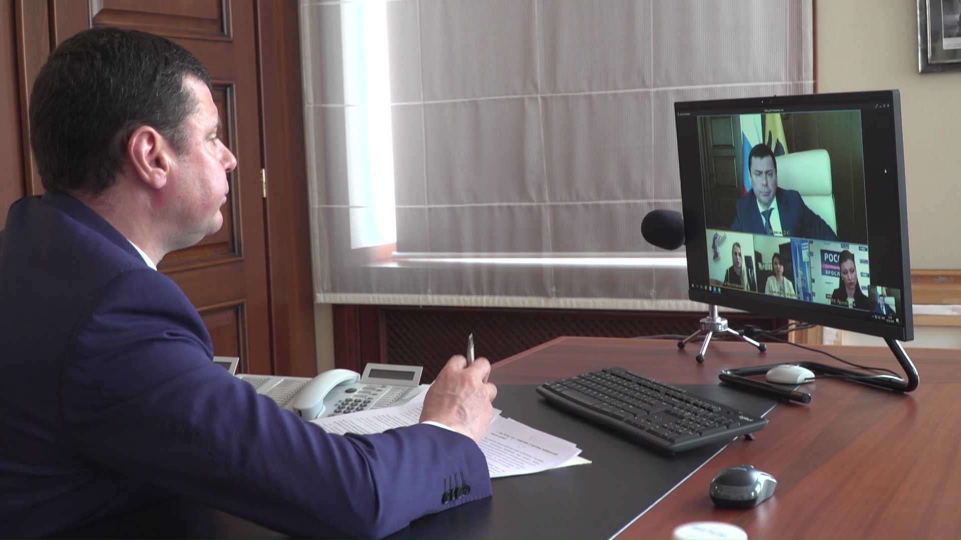 Дмитрий Миронов встретился с главными редакторами телеканалов Ярославской области в режиме онлайн