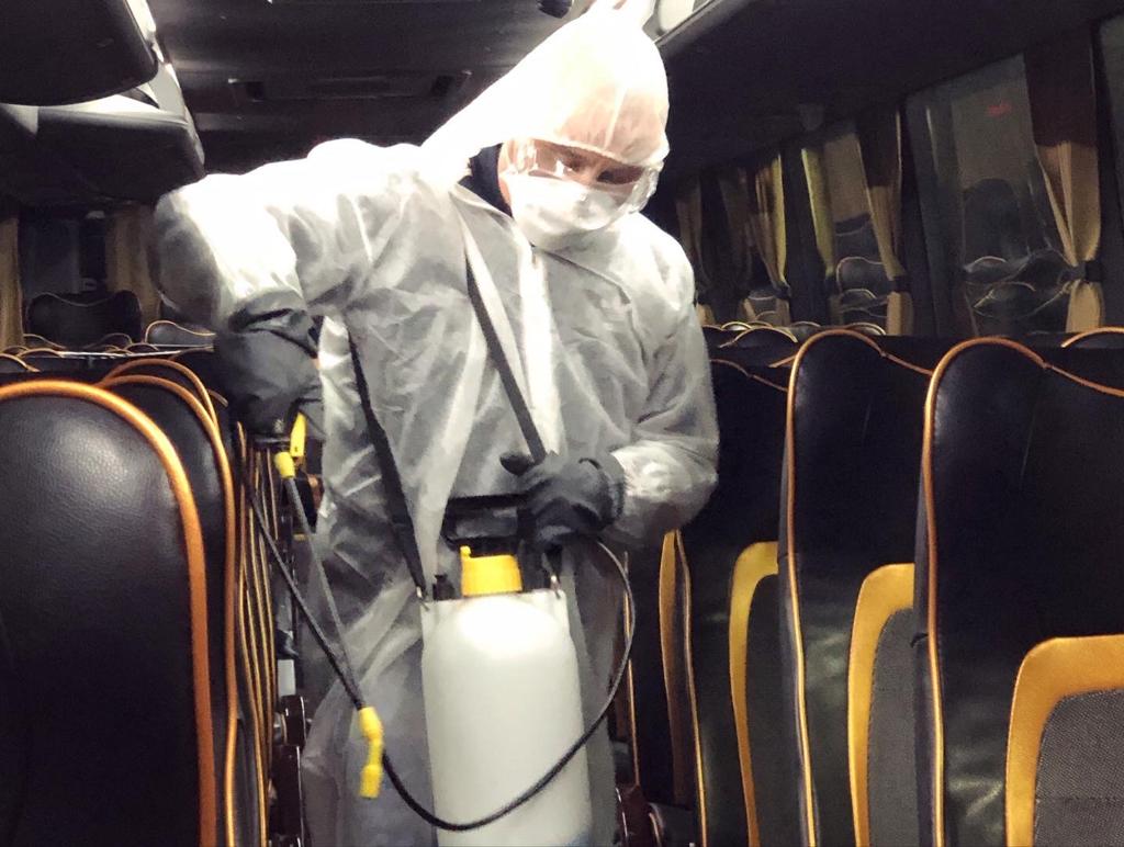 Автобусы, работающие на межмуниципальных маршрутах Ярославской области, дезинфекцию