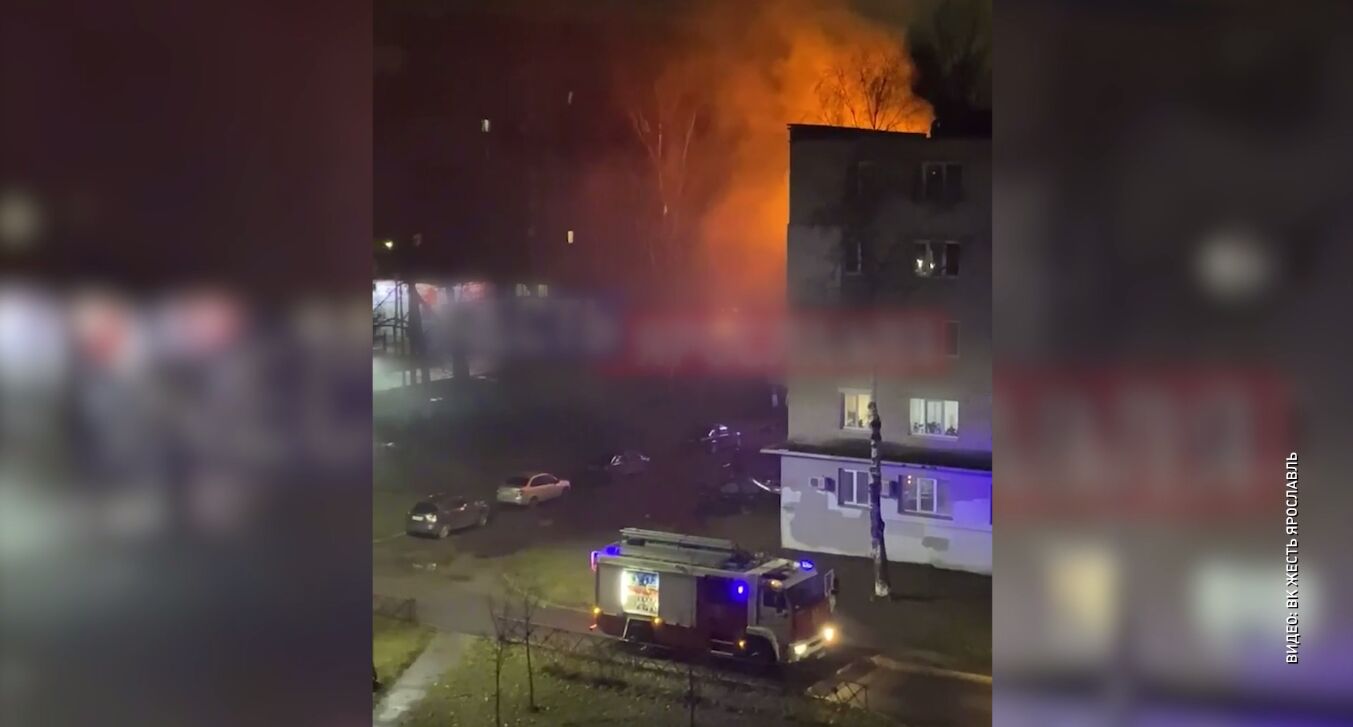 В полночь пожарные боролись с огнем в Заволжском районе Ярославля