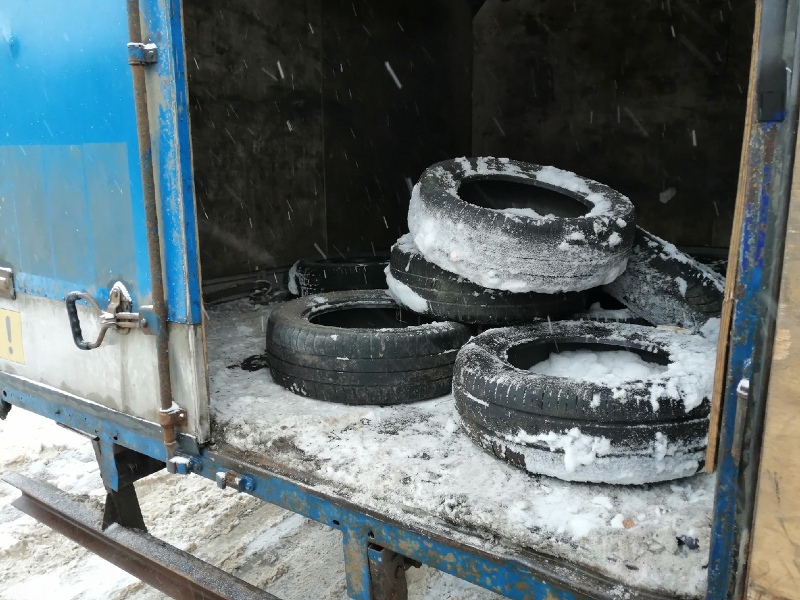 В Рыбинске начали собирать старые шины для их дальнейшей переработки