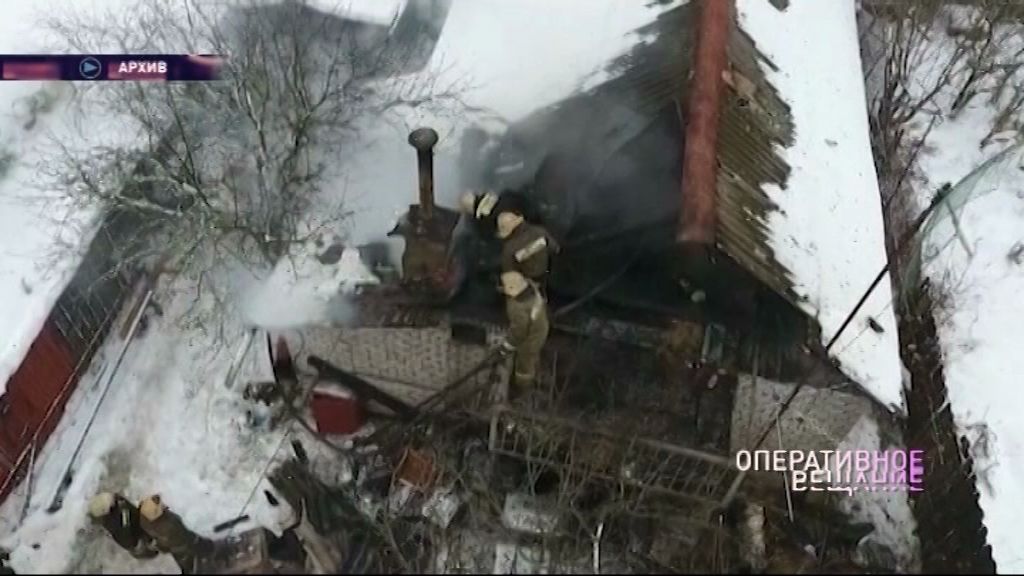 Огонь уничтожил жилой дом под Рыбинском