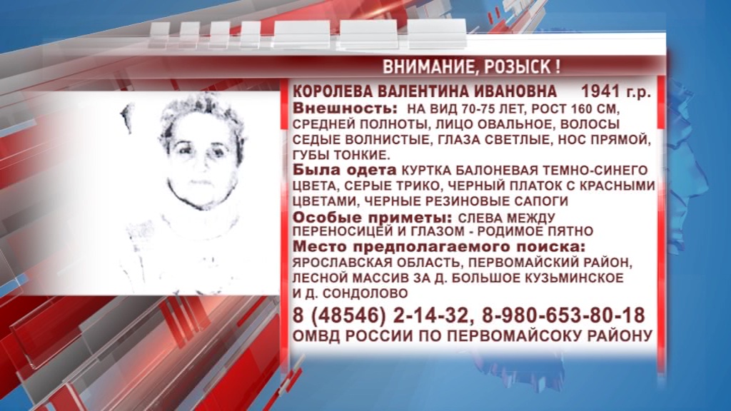 В Ярославской области ищут пенсионерку с родимым пятном на лице