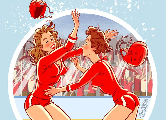 Рыбинский художник нарисовал календарь в стиле пин-ап с сексуальными хоккеистками