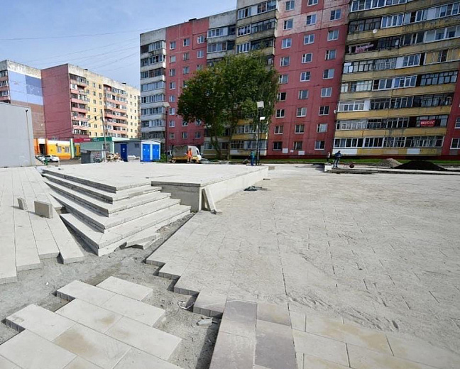 Благоустройство сквера в Заволжском районе вышло на финишную прямую