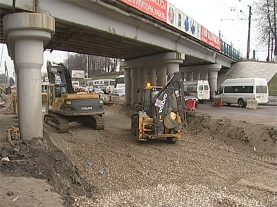 Работы под виадуком