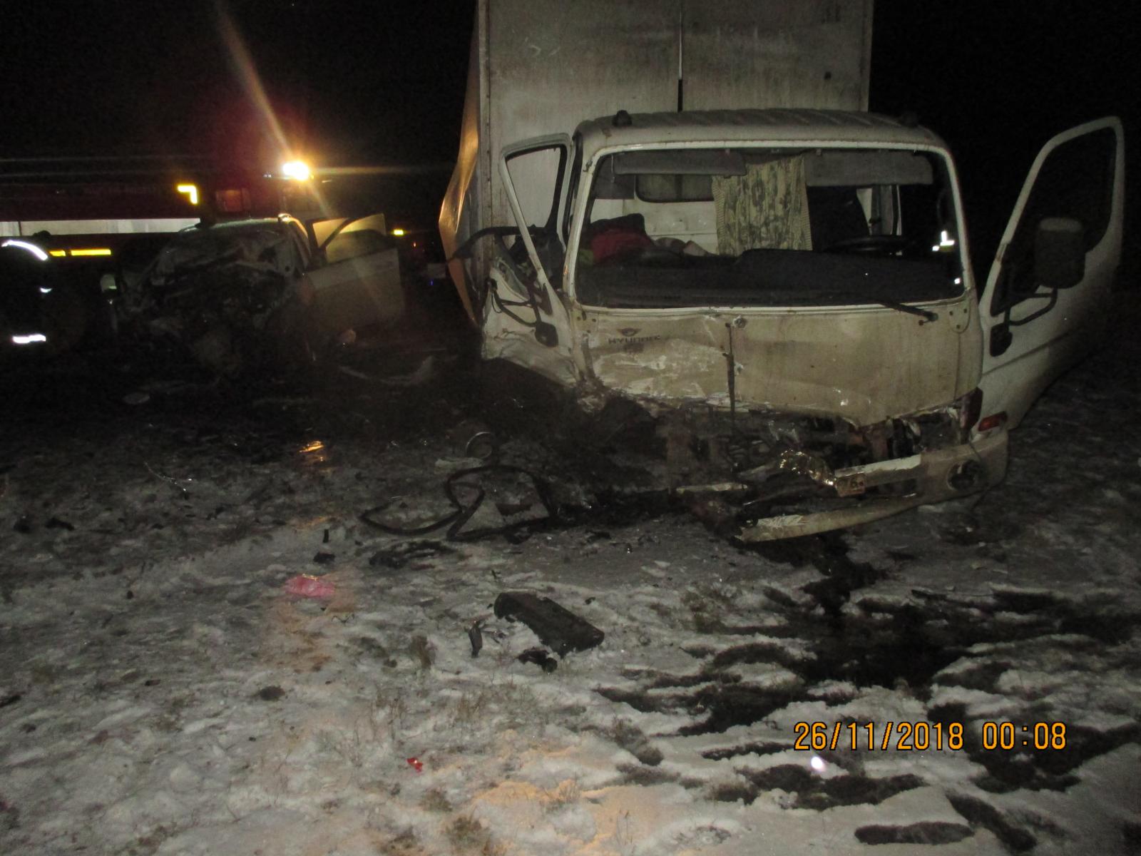 На М-8 «Хенде» вылетела на встречку и врезалась в «Мерседес»: есть пострадавшие