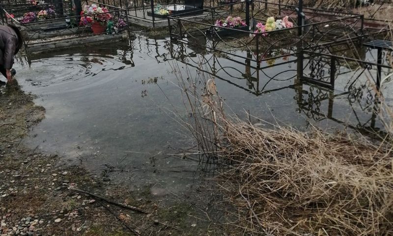 Ярославцы жалуются на затопленное Осташинское кладбище