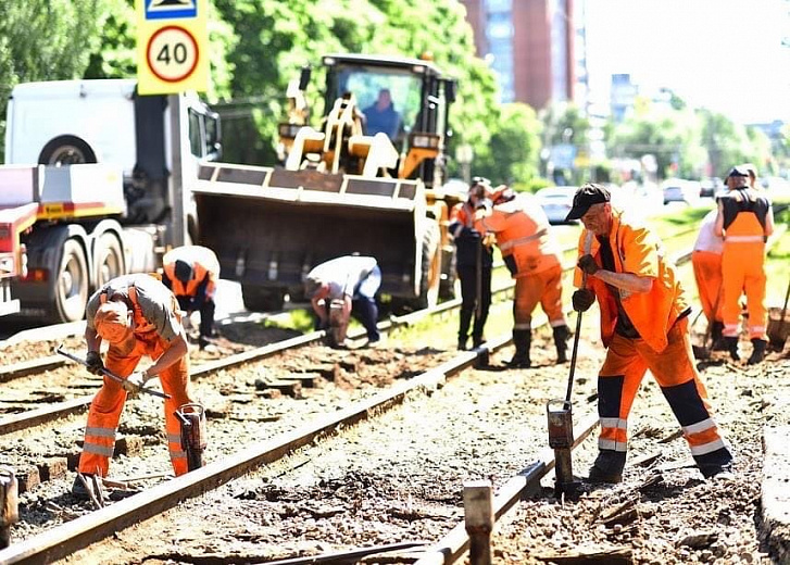 В Брагине отремонтировали трамвайные пути