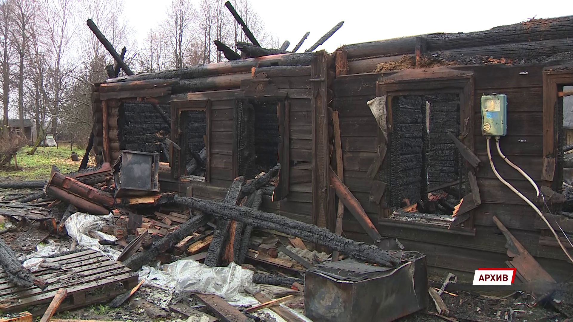 В Некоузском районе пожар уничтожил частный дом