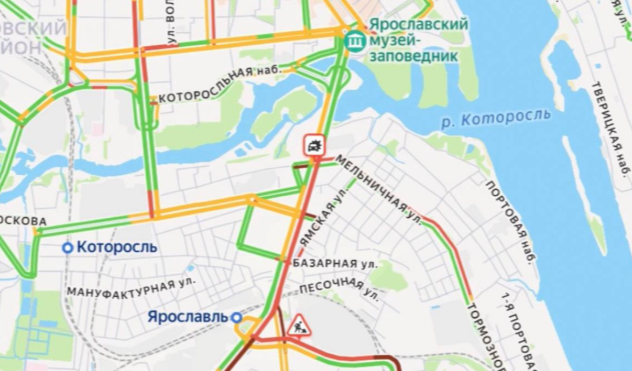  В Ярославле ожидаются большие пробки 